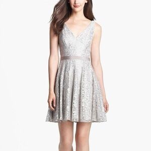 Adrianna Papell 4P Lace Fit & Flare Dress